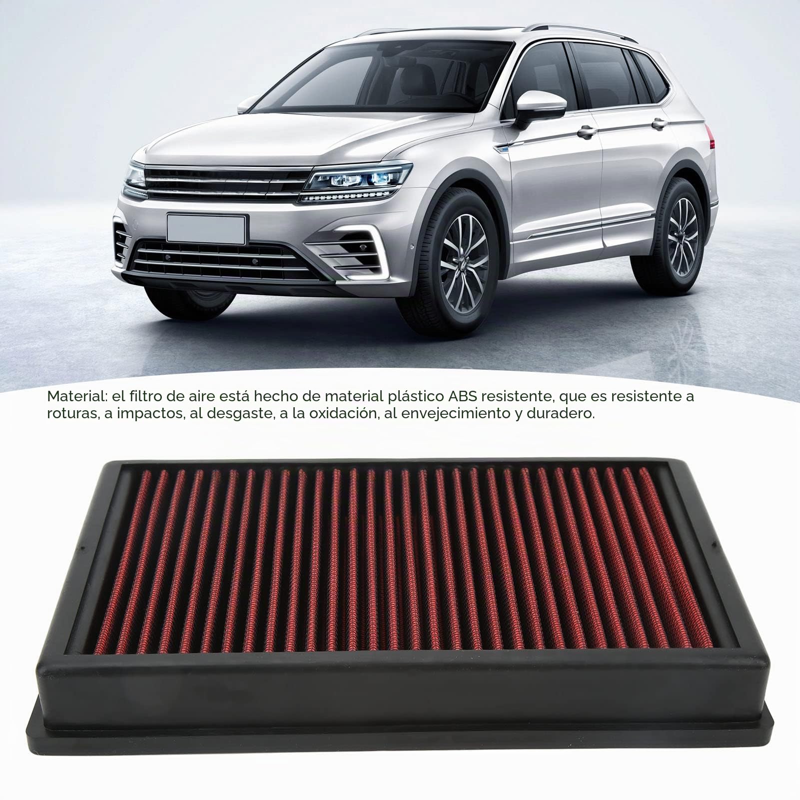 Reemplazo del Filtro de Aire del Motor del Automóvil Filtro de Aire del Motor 33‑3005 Reemplazo del Elemento del Panel del Filtro de Alto Rendimiento para CUPRA Ateca Formentor