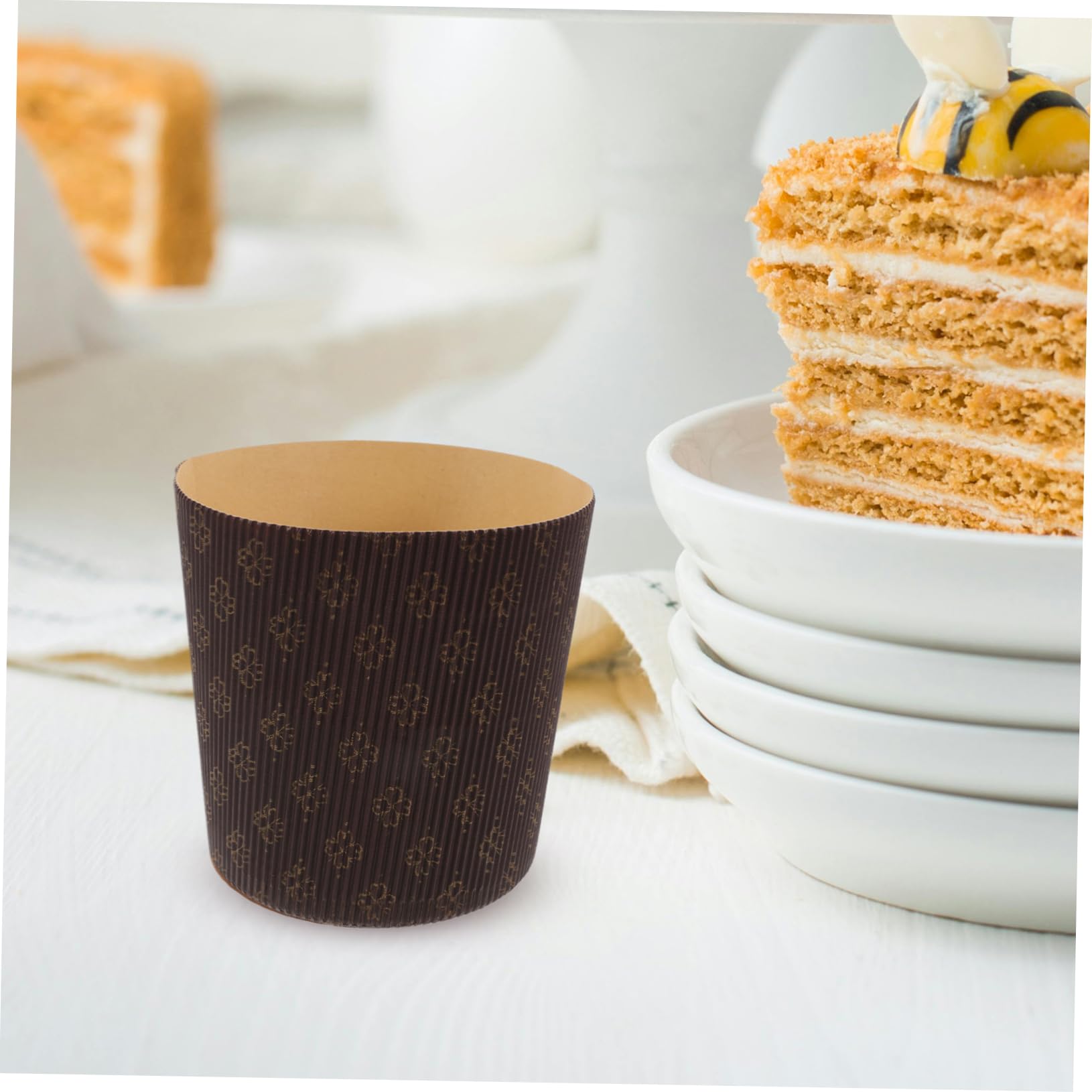 Mipcase Moldes para Muffins y Capacillos para Cupcakes de Papel Marrón, Impermeables y Fáciles de Usar, 25 Piezas para Ocasiones de Repostería y Panadería
