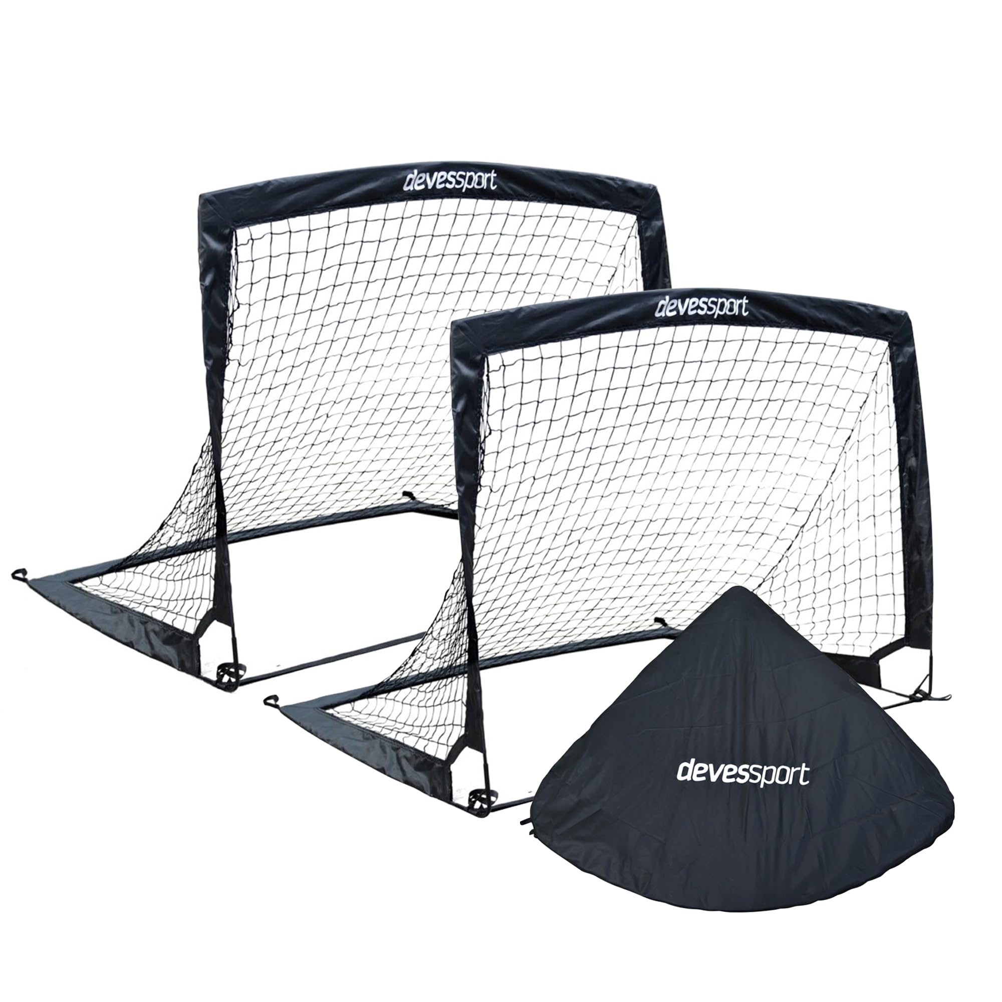 DEVESSPORT 2 Porterías Fútbol Niños | Porterías de Fútbol para Niños Exterior e Interior | Porterías Infantil Plegable y Resistente | Porterías de Fútbol para Niños Fácilmente Trasnportable