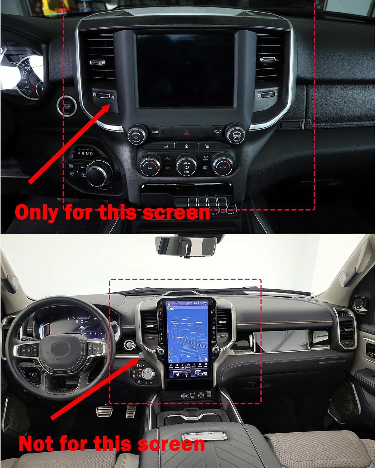 JeCar 27PCS Carbon Fiber Interior Trim Kit for 2018-2023 Dodge RAM 1500 Interior Accessories
