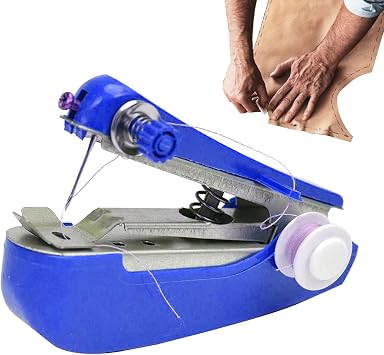 Manual Sewing Machine, Portable Sewing Machine, Mini Sewing Machine, Handheld, Manual Sewing Tool, Handmade Machine Making Machine, Beginner, Handheld, Portable, One-Handed, Easy Operation, Compact,