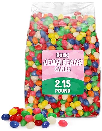 Bulk Classic Jelly Beans Candy 2 LB Bag - Assorted Fruity Flavors Chewy Candies for Candy Buffets, Parties, Office Snacks & Treats