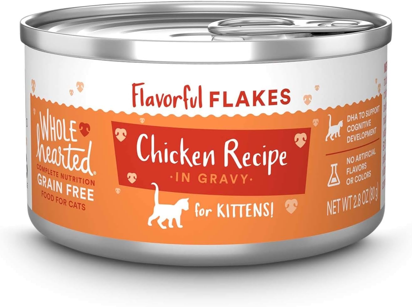 Petco Brand - WholeHearted Grain-Free Chicken Recipe Flakes in Gravy Wet Kitten Food