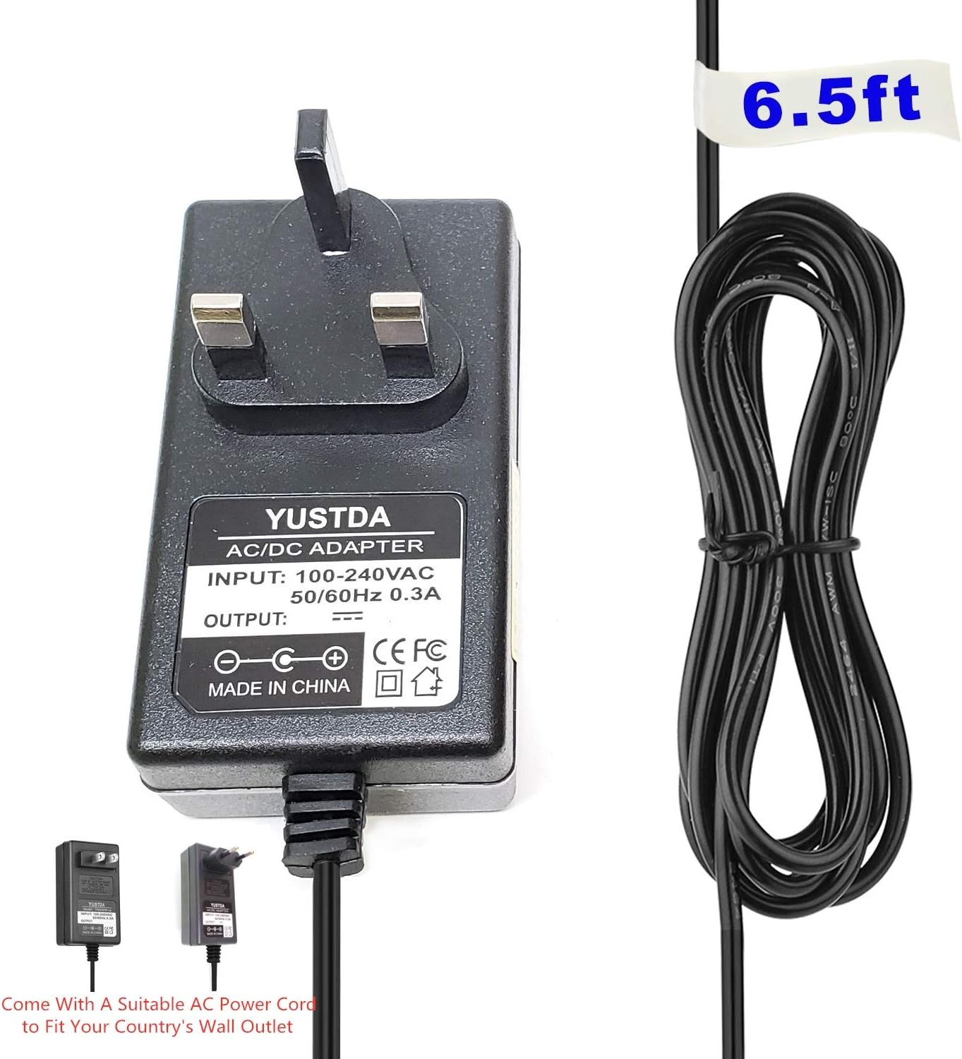 6.5Ft AC Power Adapter for Aruba Networks Rap-5 RAP-5WN Wireless Remote Access Point