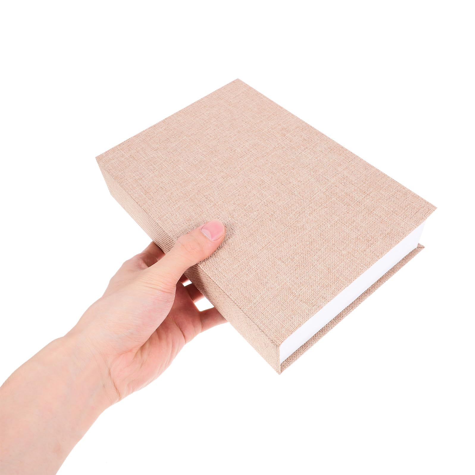 DECHOUS Set 3 Libri Finti Decorativi di Lino Funzione Scatola Portaoggetti per Decorazione Casa, Ufficio e Libreria Elegante