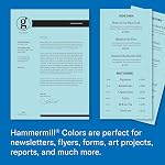Hammermill Colored Paper, 20 lb Blue Printer Paper, 8.5 x 11 - 1 Ream (500 Sheets) - Made in the USA, Pastel Paper
