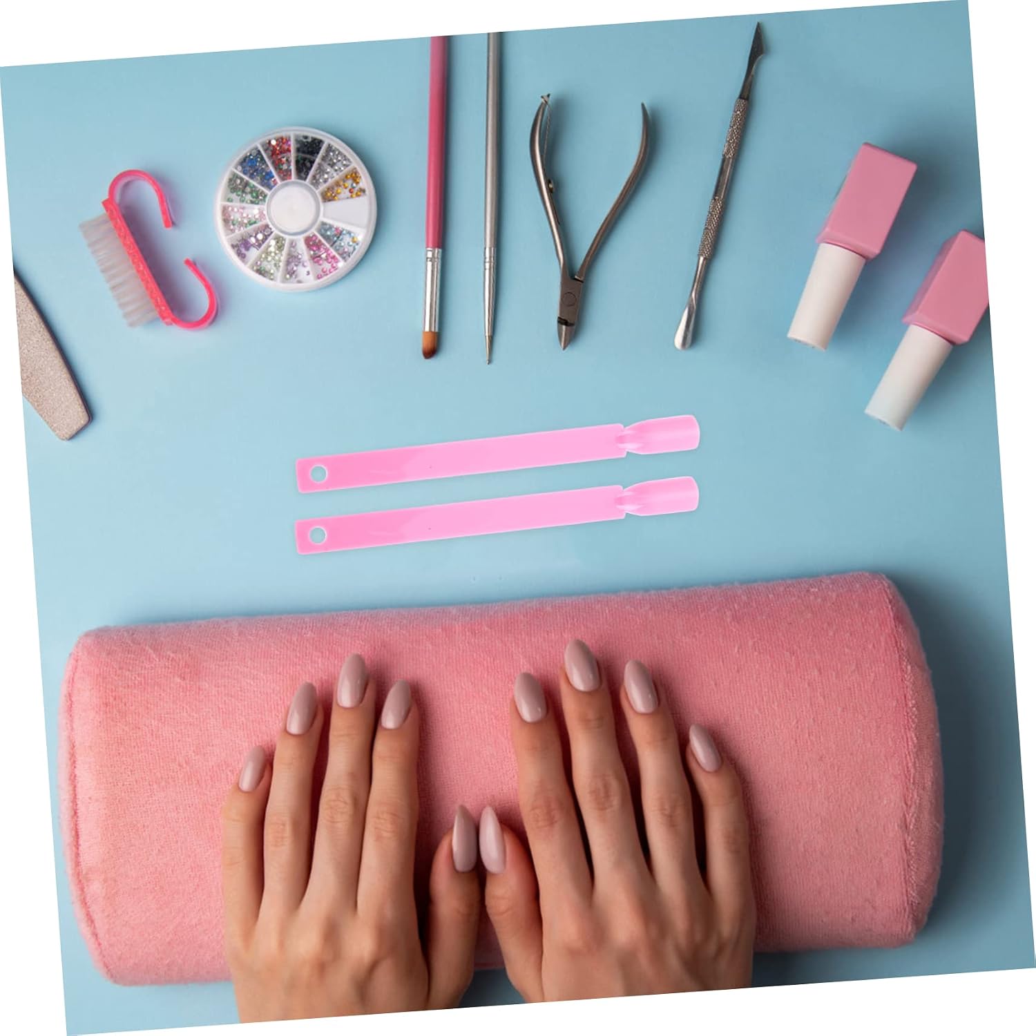 VICASKY 150pcs Nail Sample Sticks with Manicure Color Display Boards for Nail Polish Practice and Design for Beginners and Professionals