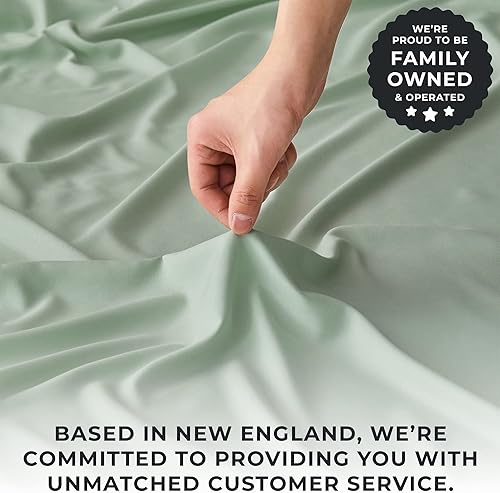 Miniatura 3 de Juego de sábanas de rayón de bambú de 4 piezas, sedosas, refrescantes, resistentes a las arrugas, transpirables para personas que duermen con calor