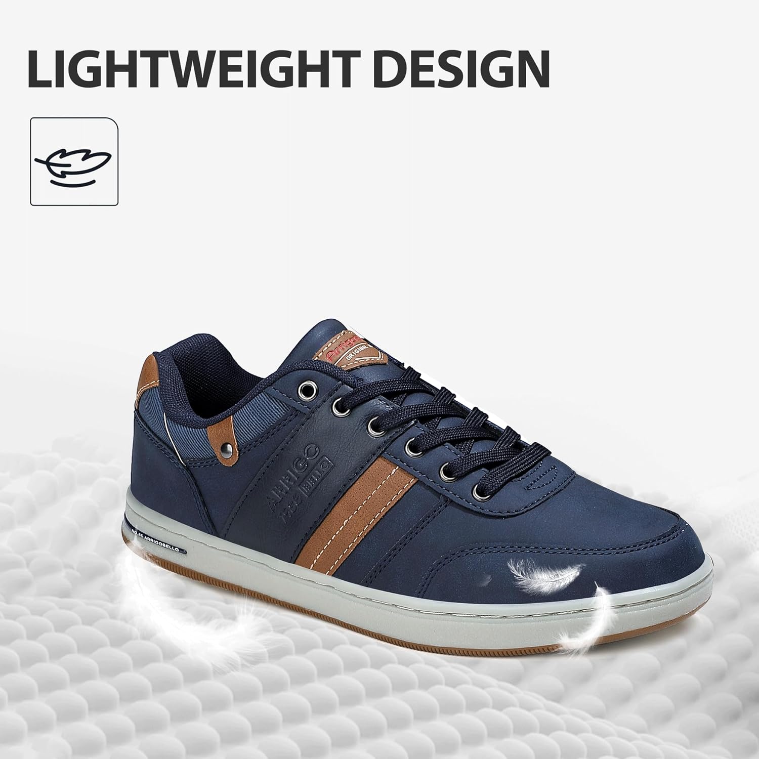 ARRIGO Bello Mens Shoes Dress Casual Sneakers Running Walking Trainers Fashion Non Slip Low Top Breathable Lightweight Size 8-12US - Image 6