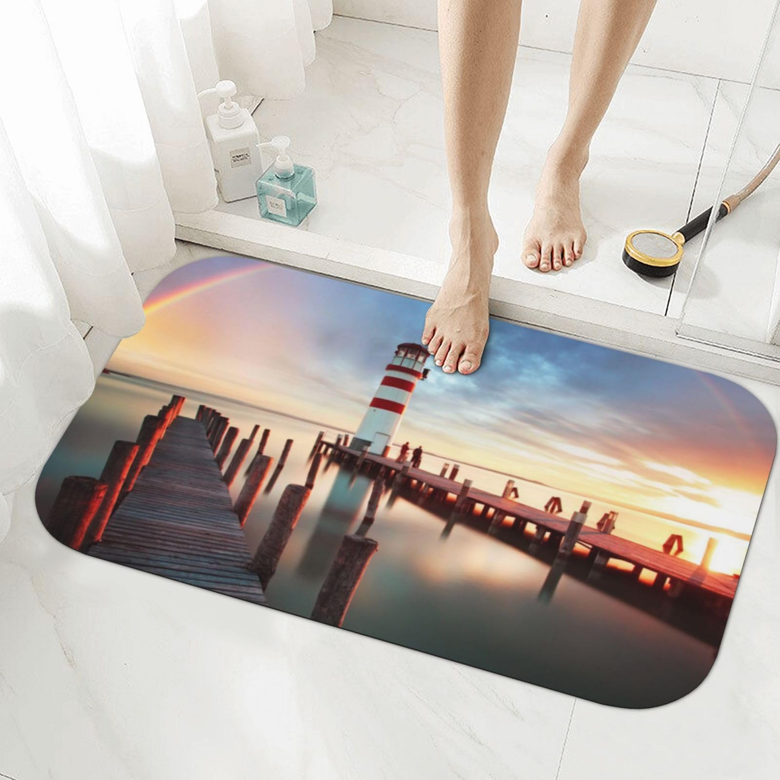 Tapis de bain antidérapant à séchage rapide contre les sols humides