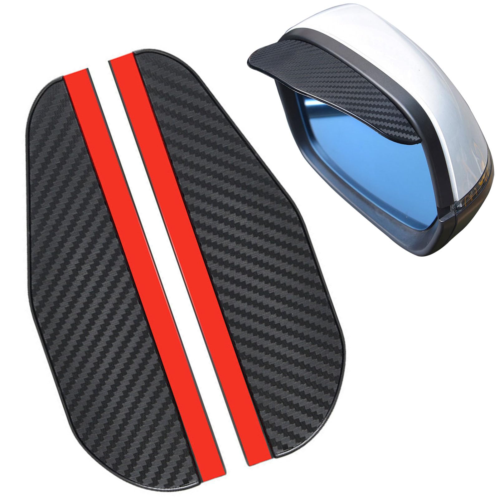 Compatible with INFINITI QX50 2008-2013, 1 Pair of Rearview Mirror, Rearview Mirror, Rearview Mirror, Rear View Mirror Cover, Carbon Fiber B-Look