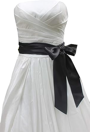 Black satin sash belt Clearance