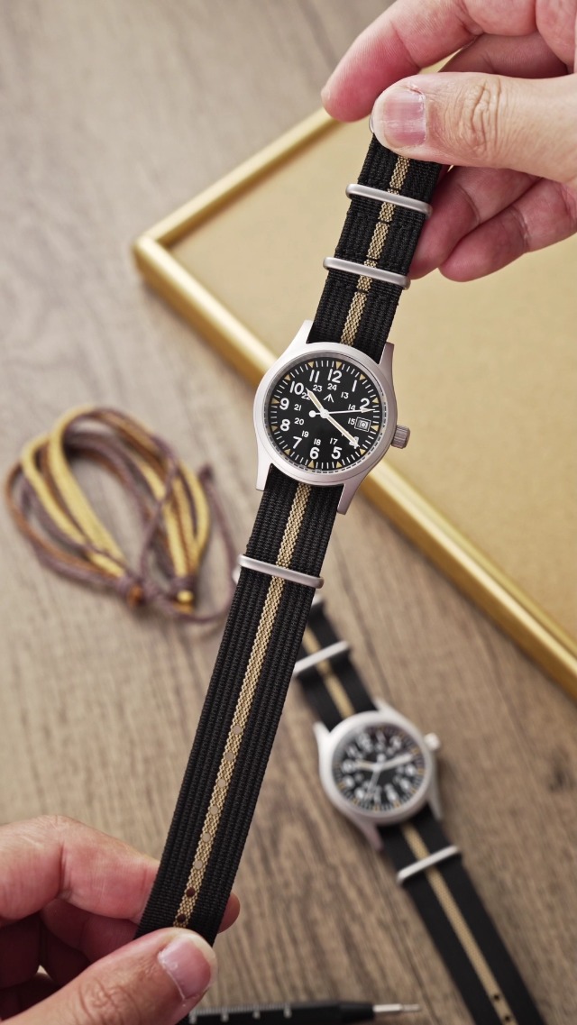 militado ML-05 ハミルトン純正メッシュベルト+natoベルト2本 Watch Militado ML05 Swiss 515 Movement with Date on Amazon Live