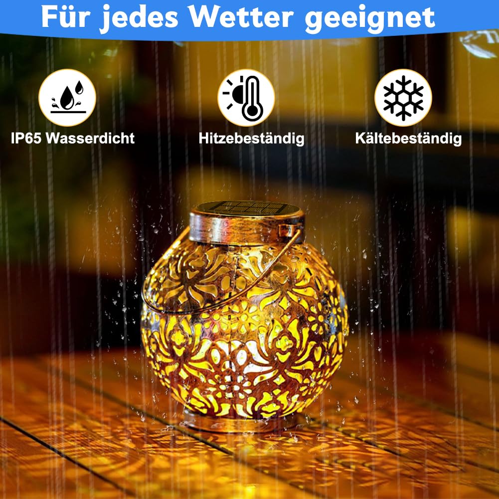 2er Solarleuchten Ersatzteile Top 6cm - Wasserdicht Garten Solarlampen Ersatz mit 2 LED (RGB Farbwechsel/Warm), 800mAh Solarbatteriekasten mit hocheffizienten Solarpanels für Außen Solarlampen, Garten