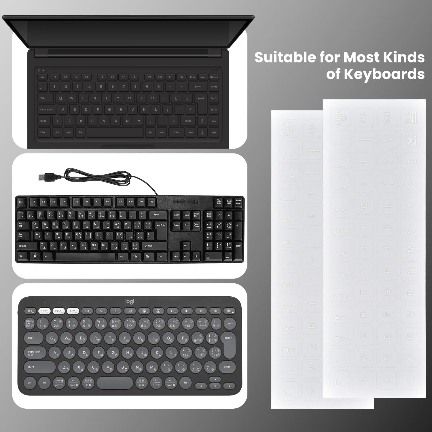 Amazon.com: 2PCS English Keyboard Letter Stickers for Laptop