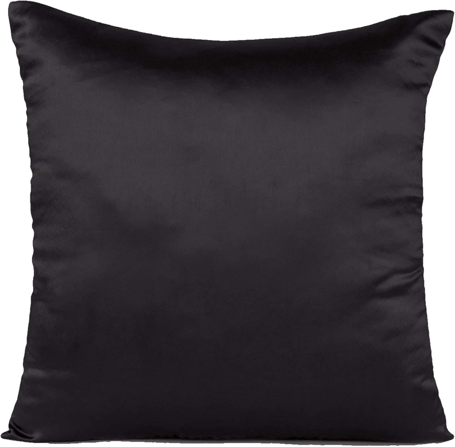 Satin Silk Cushion Cover Pillowcase for Couch Sofa Chair Bed Home Decorative Pack of 2