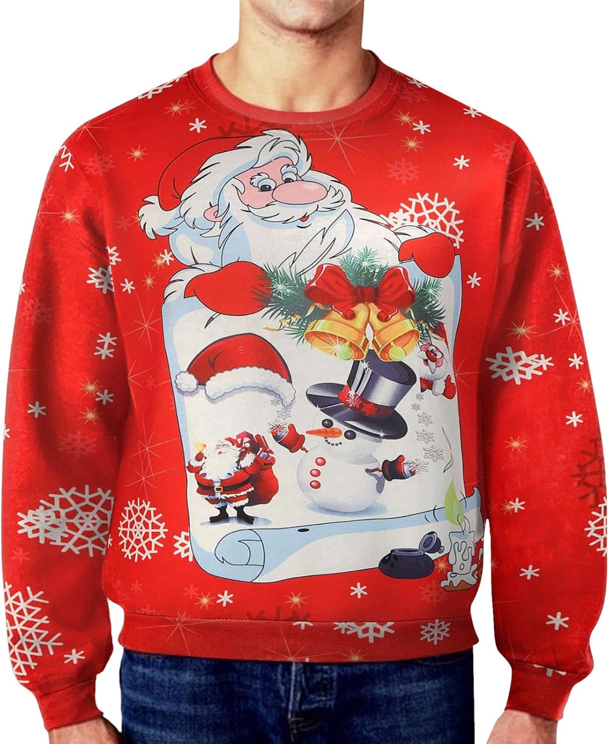 Pull De Noël Drôle Pour Homme - Sweat-shirt Unisexe à Impression 3D Moche Et Coloré