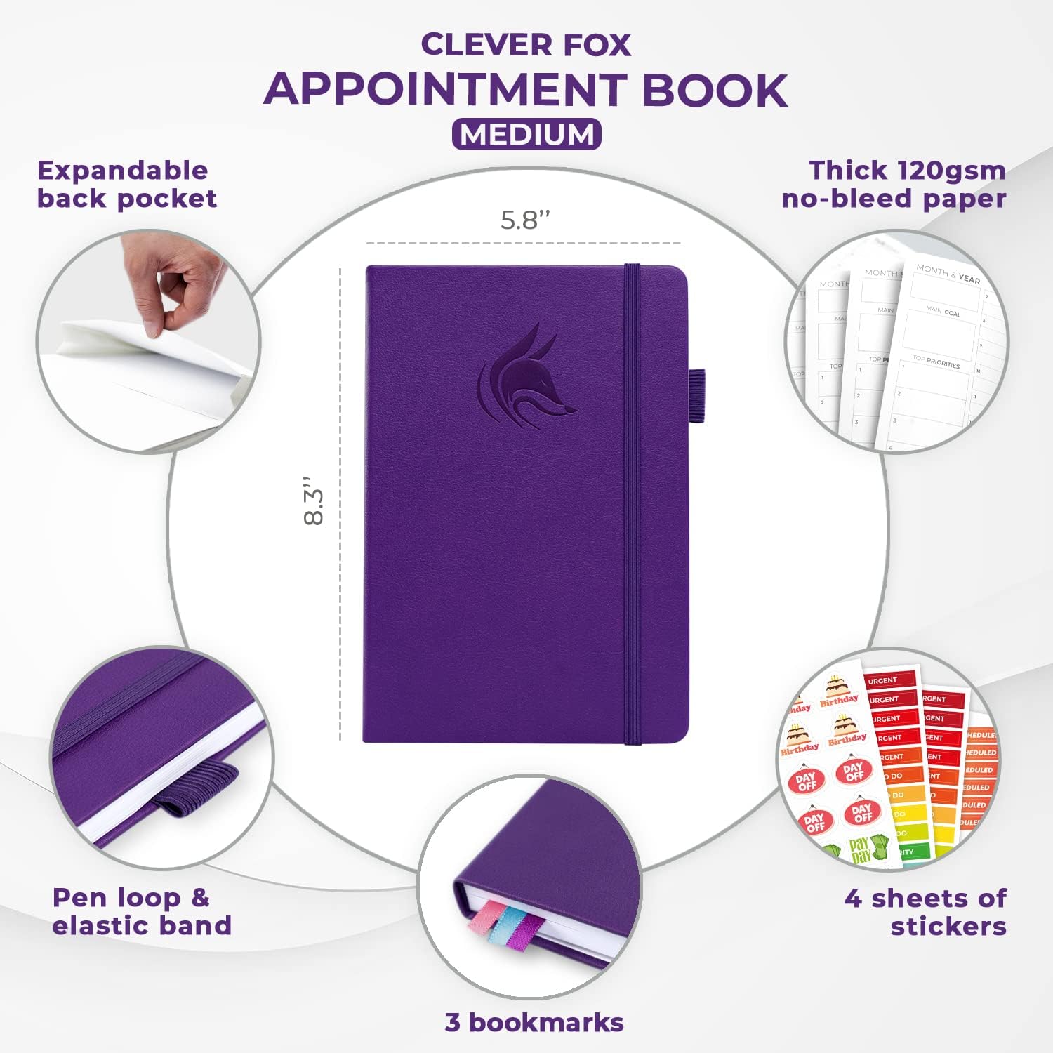 Clever Fox Ricettario a spirale – Crea il tuo libro di cucina di famiglia – Organizer vuoto per ricettari – Diario di cucina vuoto per scrivere le ricette – Dimensioni medie, 16