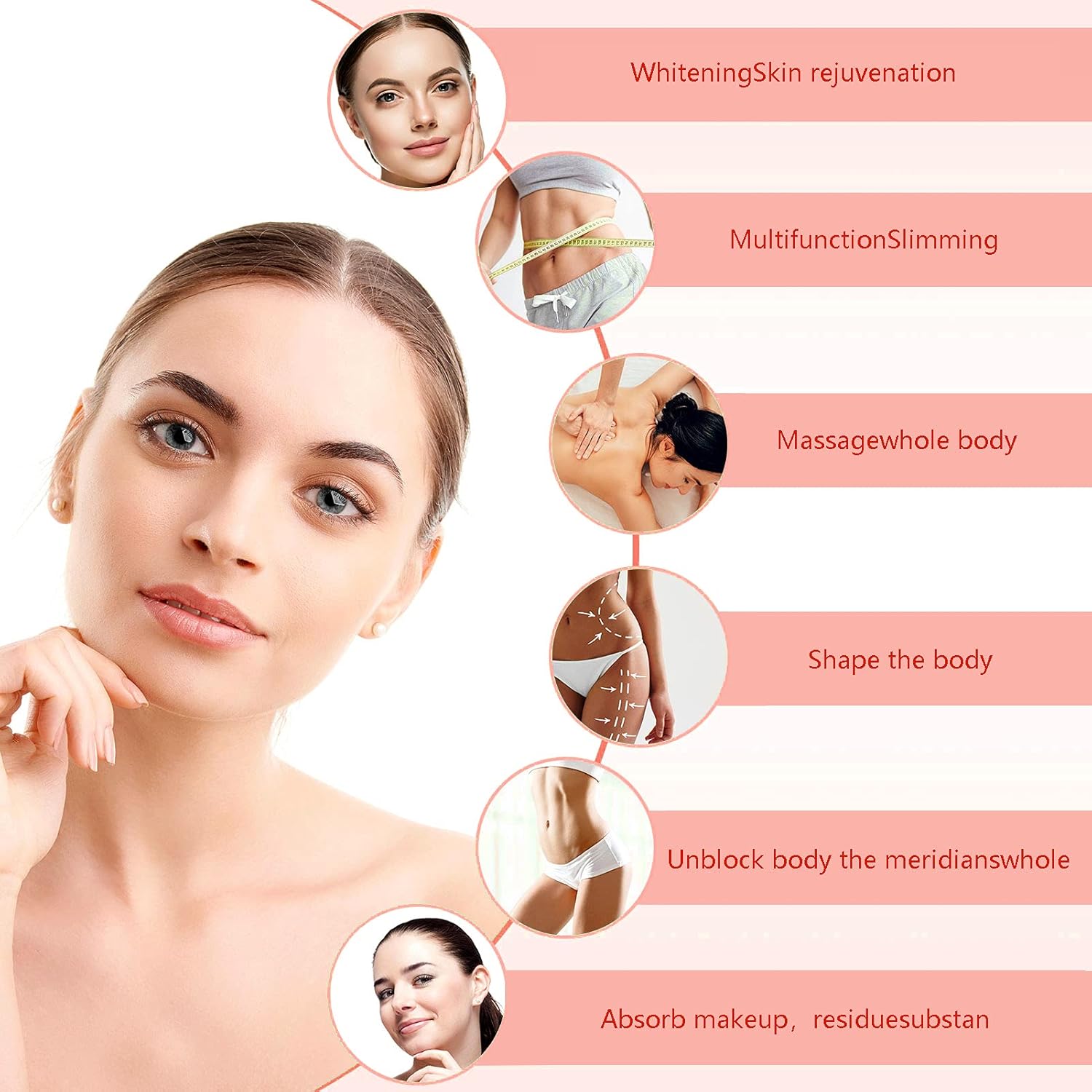 Face Massage Device,-6-in-1Face Tightening&Lifting Machine Remover Wrinkle Massager ,Beauty Skincare Machine for Men & Women : Beauty & Personal Care