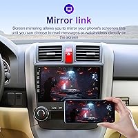 Vista 4 de Android doble DIN 10 pulgadas pantalla táctil Bluetooth coche estéreo con navegación GPS, Bluetooth y radio FM cámara de respaldo, Steeling Wheel