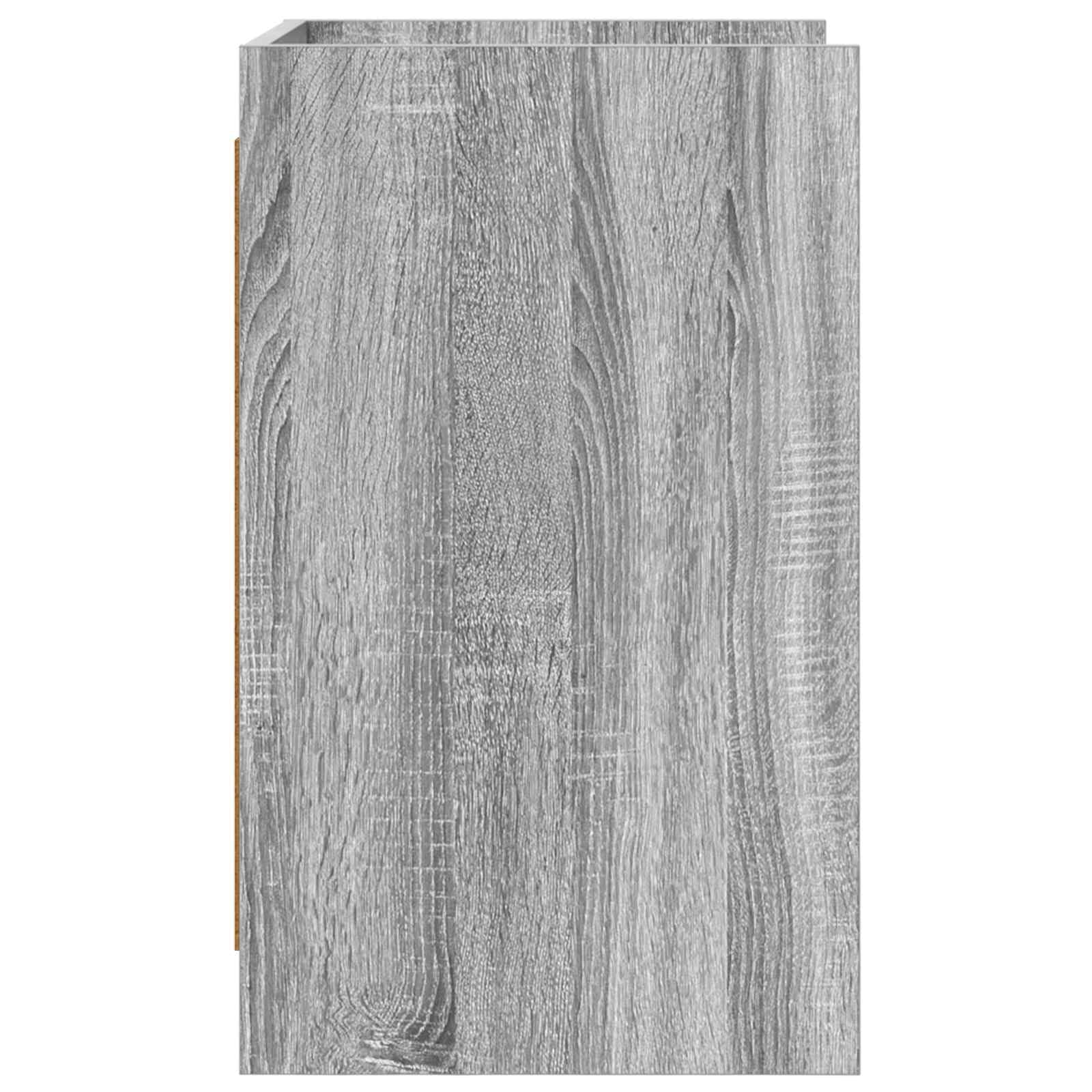 2 comodini grigio Sonoma in legno, 40 x 36 x 60 cm, con maniglie in metallo e mensola, set per camera da letto, spazio accanto al letto, per un ordine moderno nel soggiorno