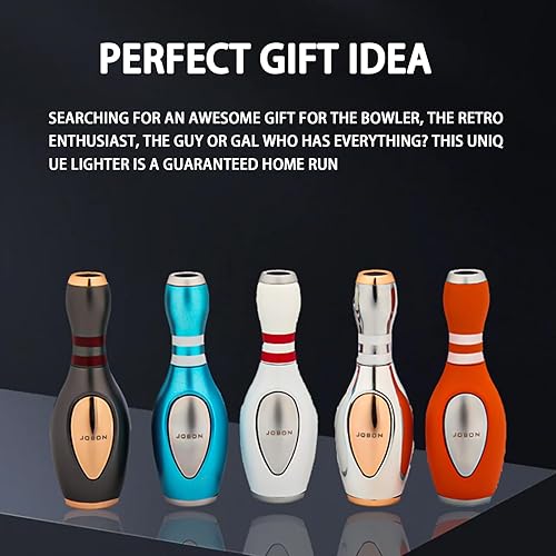 Miniatura 4 de WEQTETJU Encendedor de antorcha, fresco, único encendedor de boliche, ajustable, recargable, resistente al viento, regalo para hombres (sin