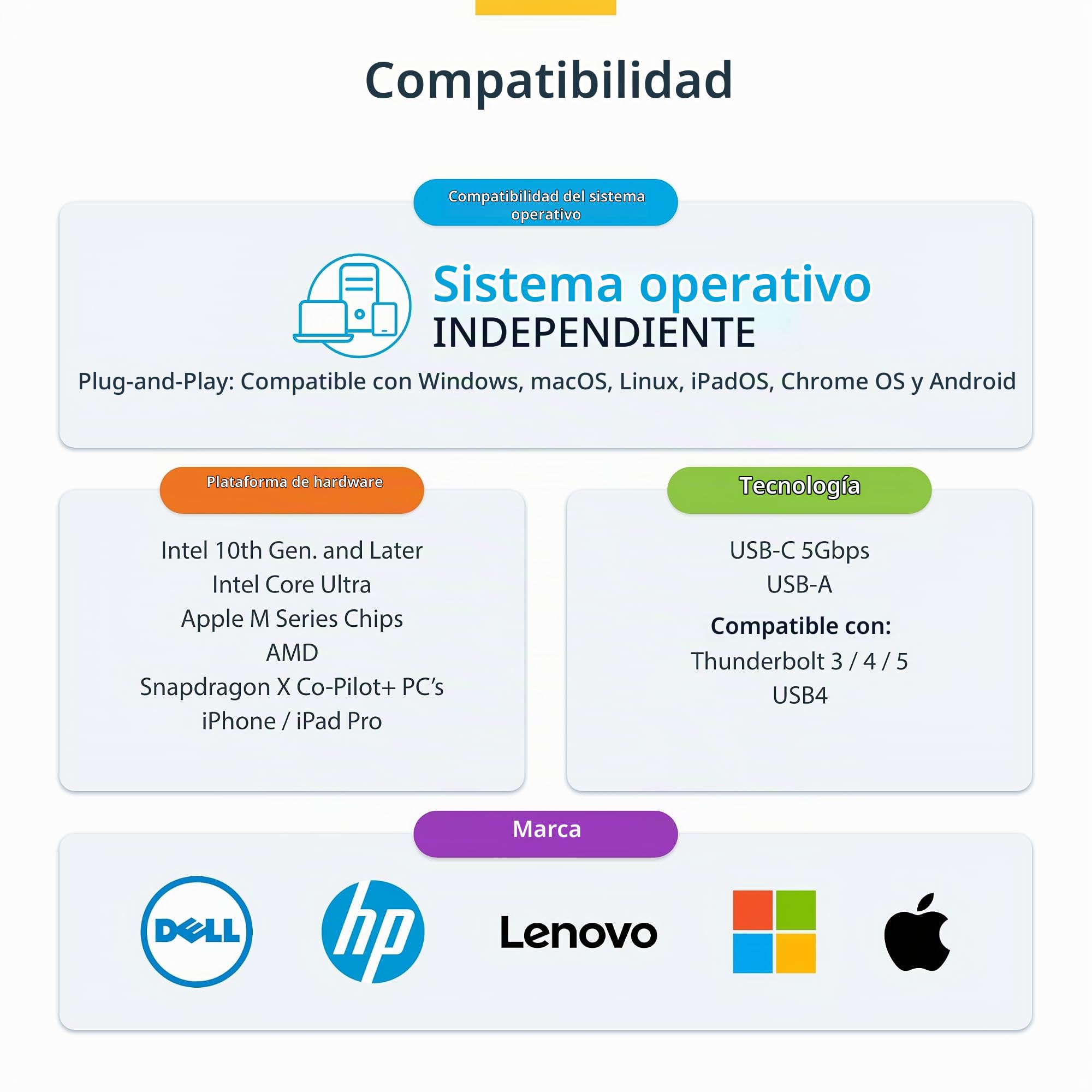 StarTech Hub USB-C y USB-A de 4 Puertos, 5Gbps, 36W (311UE-USB-HUB) | Cable Host 2 en 1 USB-C y USB-A, Carga BC 1.2, 3x USB-A y 1x USB-C, Adaptador de 36W Incluido