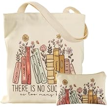 VADOO Canvas Tote Bag - with Zipper & Small Pouch for Women Reusable Large Tote Bag for Gym, College, Library, Shopping