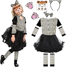 DAZZTIME Leopard costume children, leopard costume children girls, animal costume cosplay, children girls leopard costumes, animal costume children, animal dressing set for carnival, fancy dress,