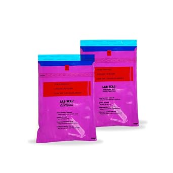 APQ Pack of 1000 Specimen Bags, Purple 6 x 10. Low Density polyethylene Printed Bags 6x10. Pull tab Adhesive Closure 1.80 mil Thick. Plastic Bags for Health Needs. Great for Infirmaries