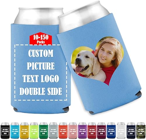Vista 20 de Fundas personalizadas para latas, enfriador de bebidas, foto personalizada, imagen y texto, para fiestas de Navidad, lata de cerveza de Navidad
