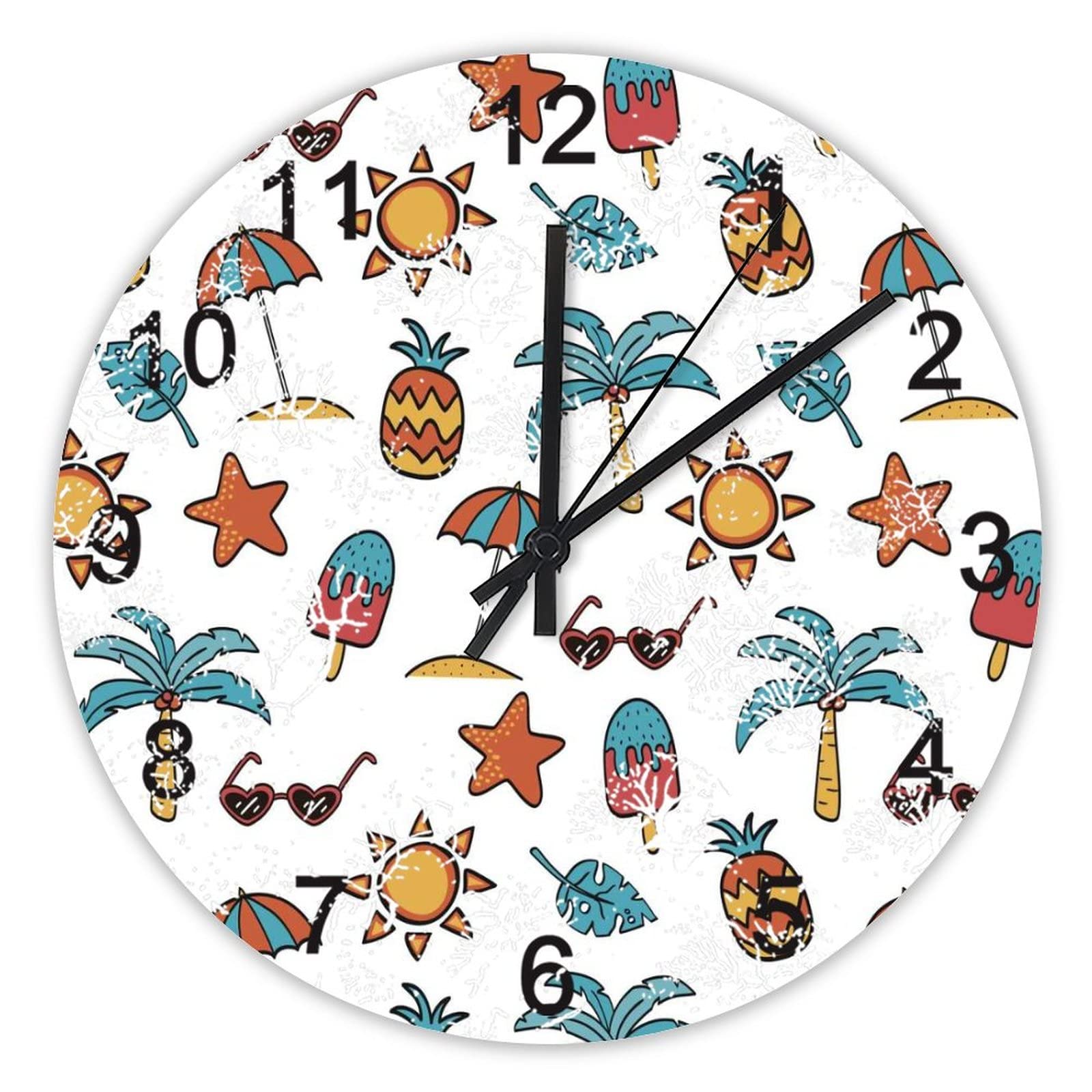Horloge murale cuisine au style fruité d'ananas pour décorer votre intérieur
