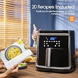 Aigostar Cube - Friteuse à air sans huile de XXL, 1900W, 7L air fryer. Livre de recettes inclus. Mode manuel et fonction maintien au chaud. Panneau tactile LED, 7 préprogrammes - 3