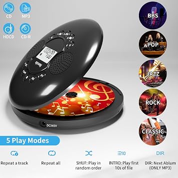 Discman CD Player with Headset