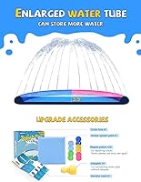 Vista 6 de VISTOP - Alfombrilla antideslizante para niños y perros, juguetes acuáticos de verano para piscinas de aspersión - Alfombrilla divertida para jugar