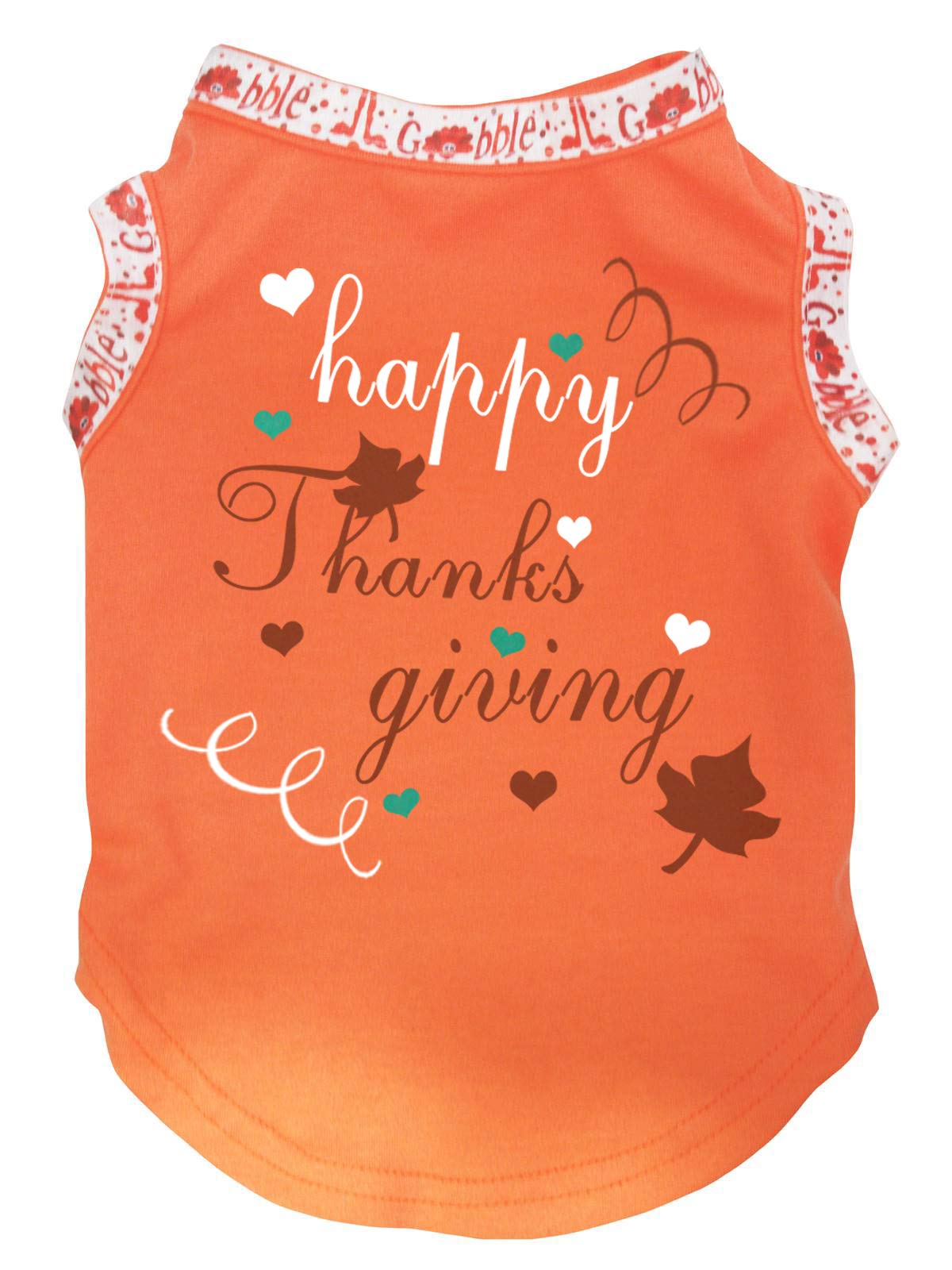 Chemise pour chien L Thanksgiving orange anti-stress pour fête