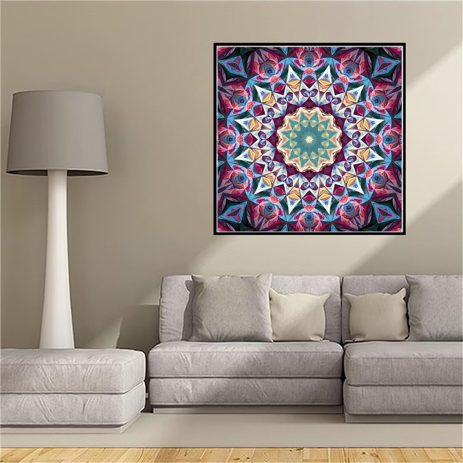 Peinture diamant fleur de datura 5D kit complet de point de croix mural 95x95cm