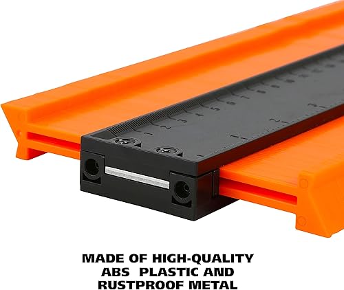 Miniatura 5 de GreatNeck 74592 - Juego de medidores de contorno, paquete de contorno de 5 y 10 pulgadas, medidor de duplicación de contorno con bloqueo,