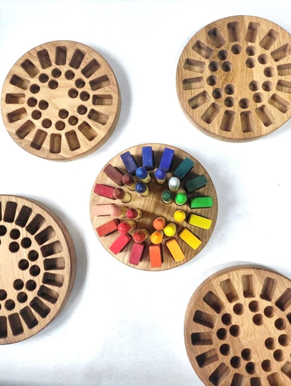 Waldorf crayon holder for Stockmar 16 blocks and 16 sticks, personalized gift for kids, desk organization, crayons are not included
