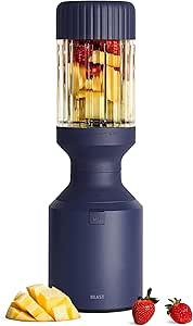 Beast Mega 1200 | Premium Countertop Blender | Smoothies, Shakes, Sauces, Dips, Soups | Blends Ice and Frozen Fruit | Includes Extra Lids and Straw System | 1200W | (Navy, 120V)