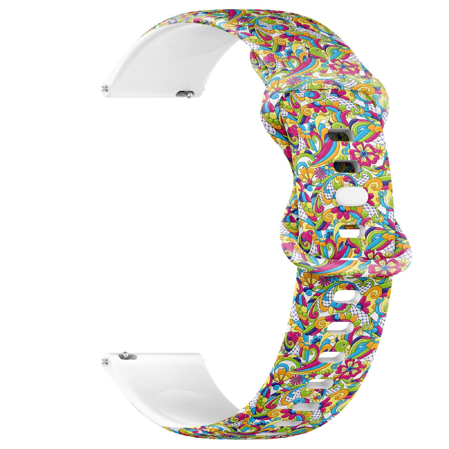 Compatible with Garmin Fenix 7/7 Pro, Fenix 6/6 Pro, Fenix 5/5 Plus, Epix (Gen2) / Epix Pro (Gen2), 22mm Sport Watch Band (Mexican Talavera Ceramic Tile) Silicone Soft Strap Bracelet