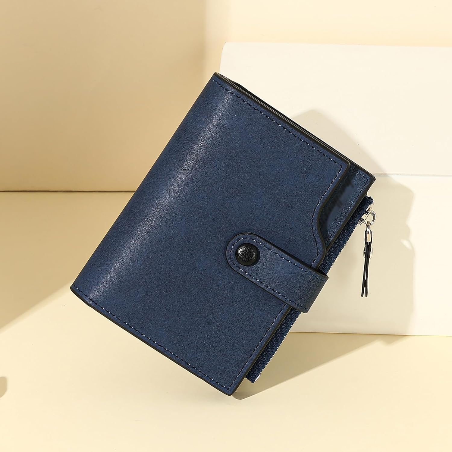 Wallet for Men Large Capacity Leather RFID Blocking Trifold Wallet with 2 ID Windows and 15 Card Holders - Image 7