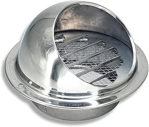 8'' Round Vent Cover Stainless Steel With Hood Screen Mesh Grille