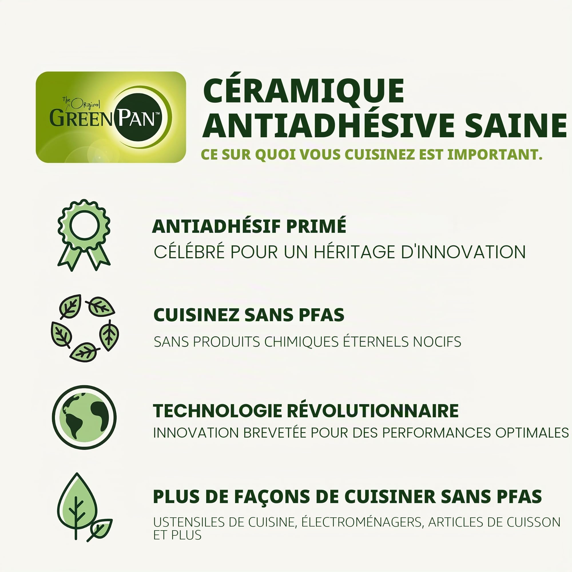 GreenPan Batterie de cuisine Swift antiadhésive de 12 pièces, casseroles et poêles en céramique sans PFAS avec couvercles, passe au lave-vaisselle et au four/gril jusqu'à 600 °C, ensemble de cuisine