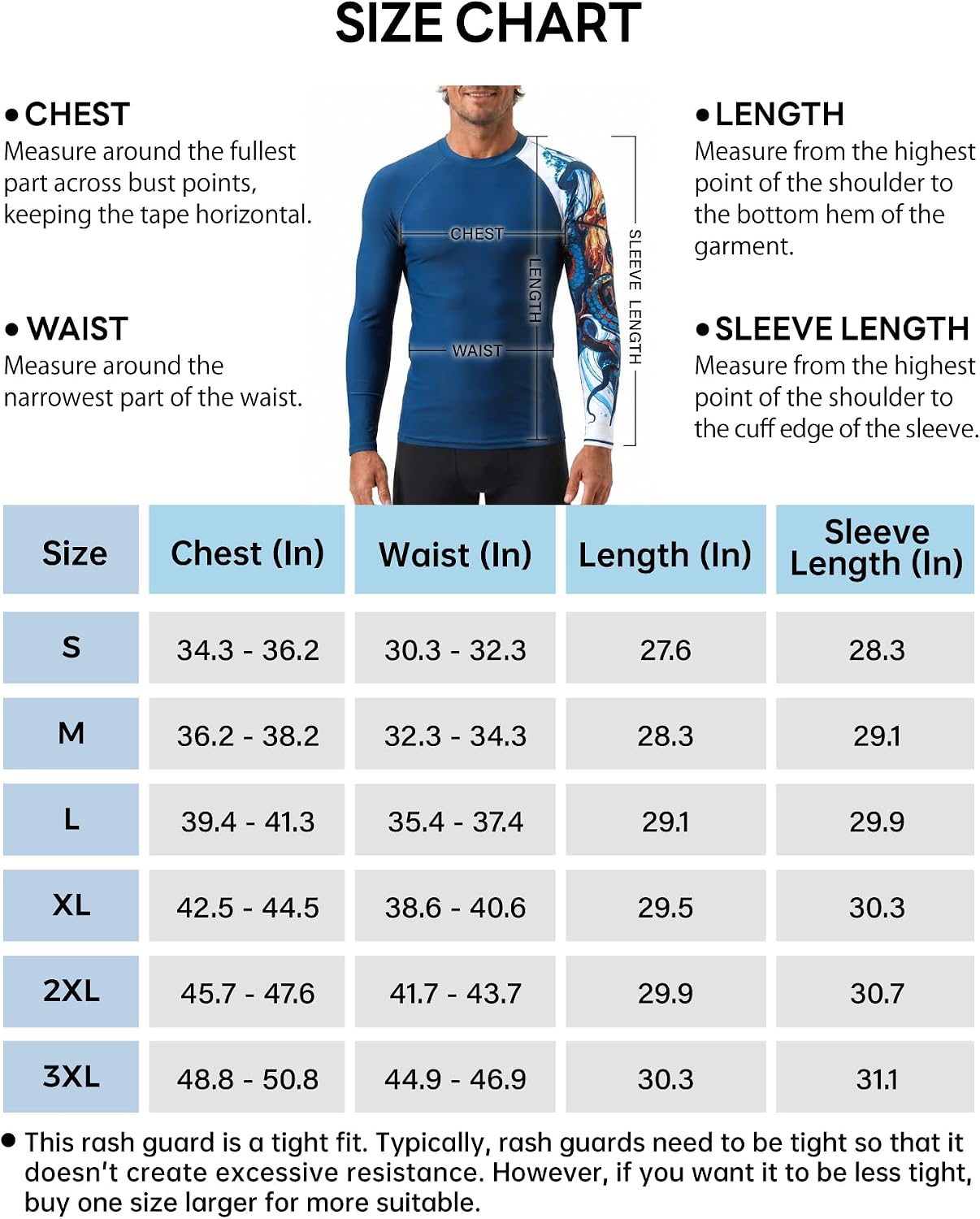 HUGE SPORTS Men's Swim Shirts Long Sleeve UPF 50+ Rash Guard Sun Shirts UV Sun Protection