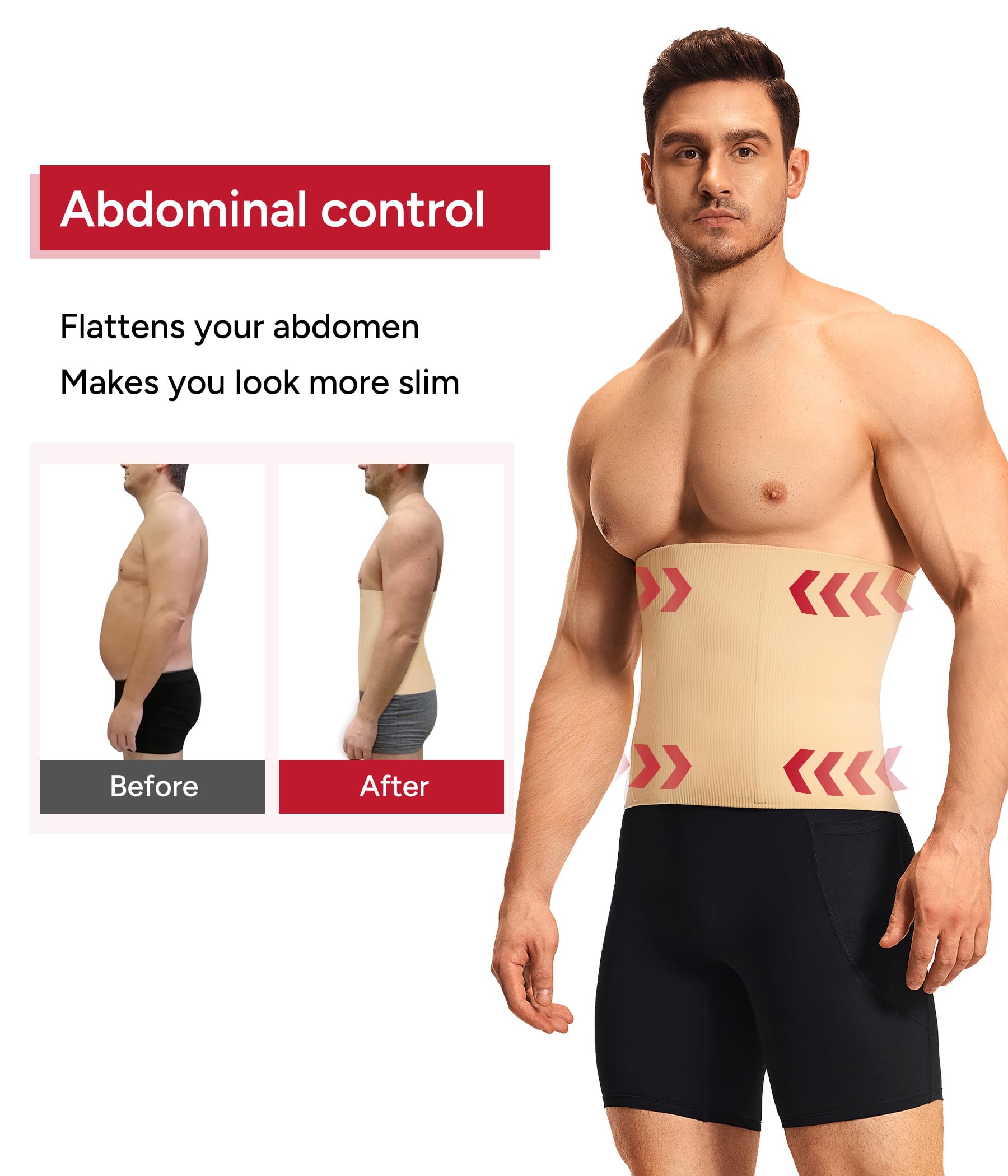 Nebility Uomo Fascia Addominale Dimagrante Corsetto Snellente Cintura Intimo Modellante Dimagrante per Uomo Fascia Pancia Sportivo Fitness Waist Trainer