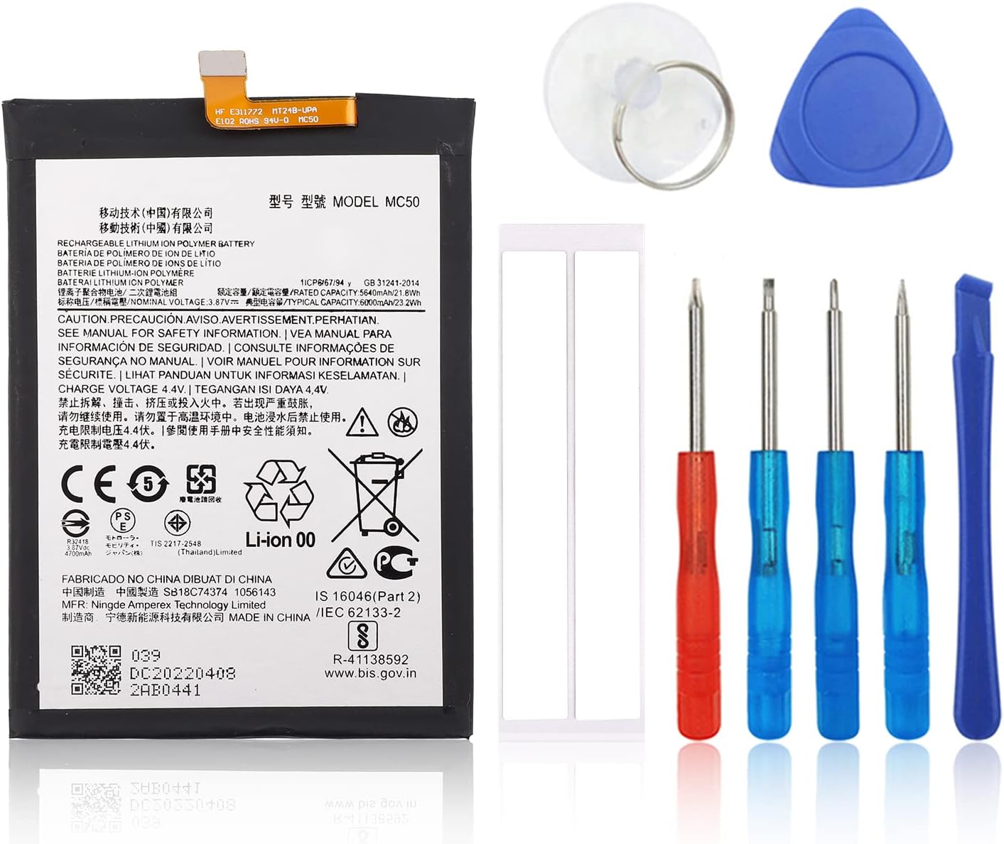 Replacement Battery Compatible with Motorola G9 Power/G60/G40 Fusion MC50 with Toolkit