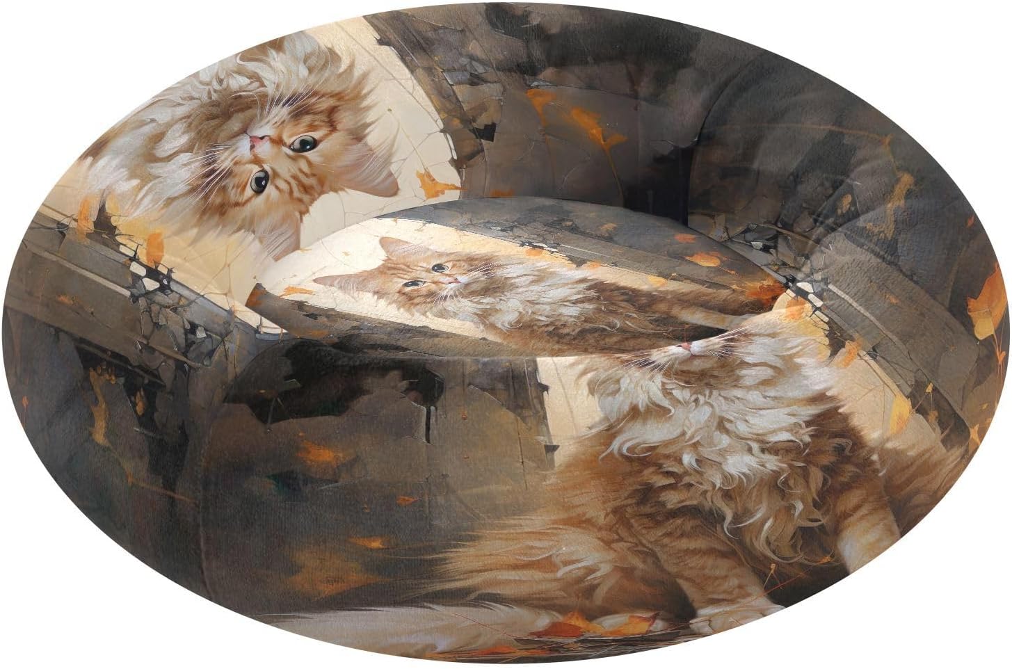 Dog Bed Ultra Soft Fluffy Comfortable Cat Bed, Cat Washable Dog Beds Anti-Slip Round Pet Beds for Medium Dogs