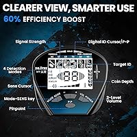 Vista 3 de DR.ÖTEK Detector de metales para adultos, impermeable, kit de detector de oro profesional con mayor precisión, bobina IP68 de 10 pulgadas, 5 modos