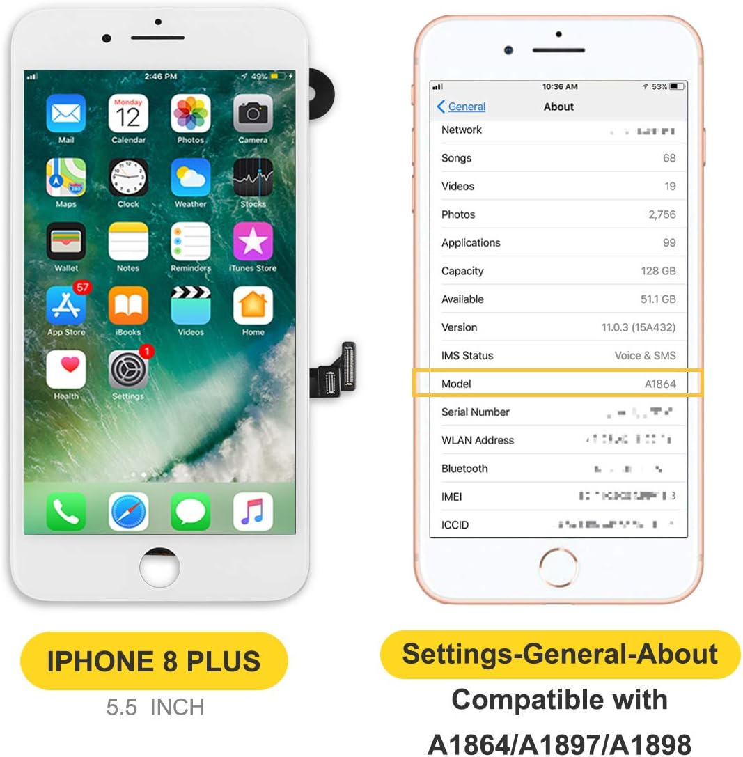 White Screen Replacement Parts 
